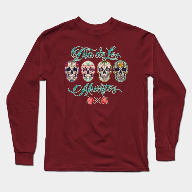 Dia de los muertos Long Sleeve T-Shirt by spicoli13